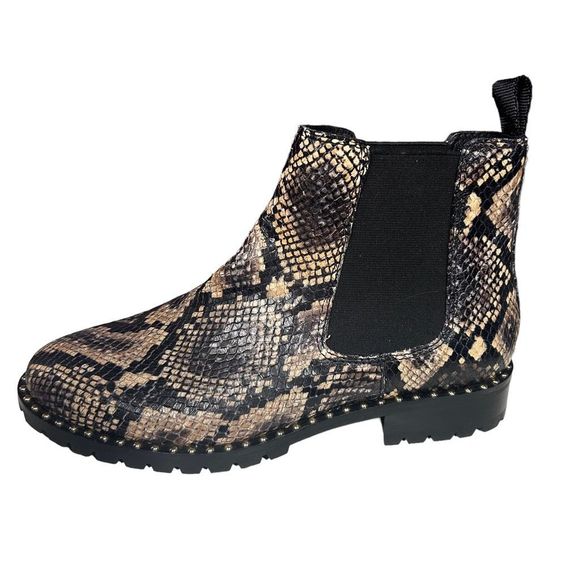 PAIGE Snake Print Ankle Boots - Picture 7 of 8